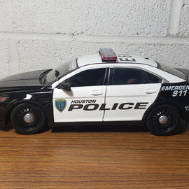 Custom 1/24th scale Houston, Texas Police Ford Police Interceptor Sedan diecast car