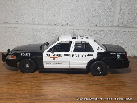 Custom 1/24th scale Fort Worth, Texas Police Ford Crown Victoria Police Interceptor model