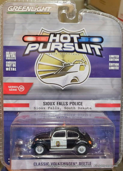 #42880-F 1/64th scale Sioux Falls, South Dakota Police Classic Volkswagen Beetle