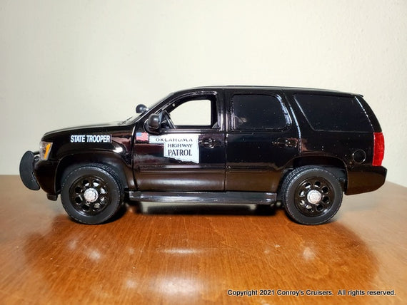 Custom 1/27th scale Oklahoma Highway Patrol Chevrolet Tahoe diecast car