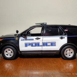 Custom 1/24th scale Leawood, Kansas Police Ford Police Interceptor Utility diecast car (pre-2020 graphics)