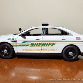 Custom 1/24th scale Nashville - Davidson County, Tennessee Sheriff Ford Police Interceptor Sedan diecast car