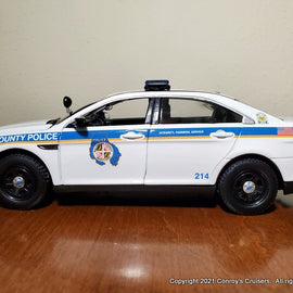 Custom 1/24th scale Baltimore County, Maryland Police Ford Police Interceptor Sedan diecast car