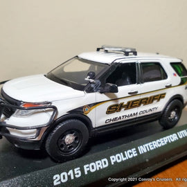 Custom 1/43rd scale Cheatham County, Tennessee Sheriff Ford Police Interceptor Utility model