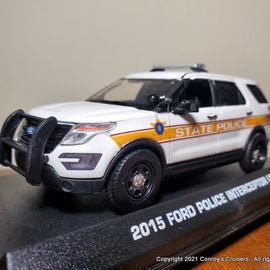 Custom 1/43rd scale Illinois State Police Ford Police Interceptor Utility diecast model