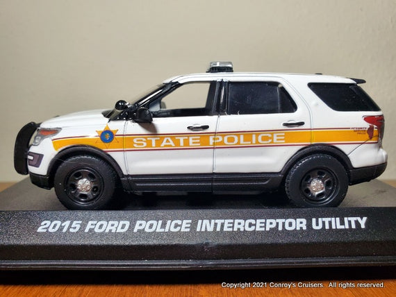 Custom 1/43rd scale Illinois State Police Ford Police Interceptor Utility diecast model
