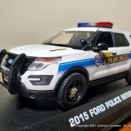 Custom 1/43rd scale Galveston, Texas Police Ford Police Interceptor Utility diecast model