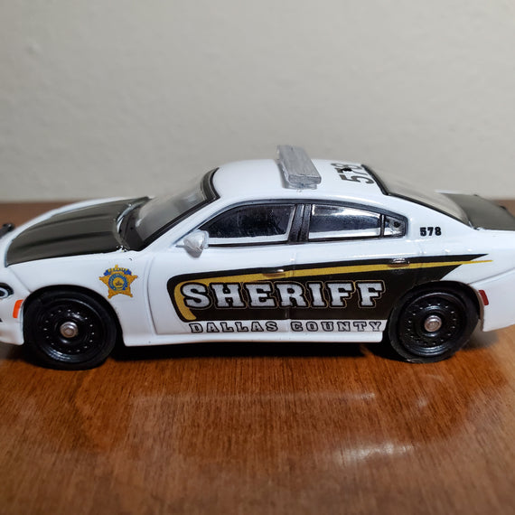 Custom 1/64th scale Dallas County, Texas Sheriff 2022 Dodge Charger Pursuit