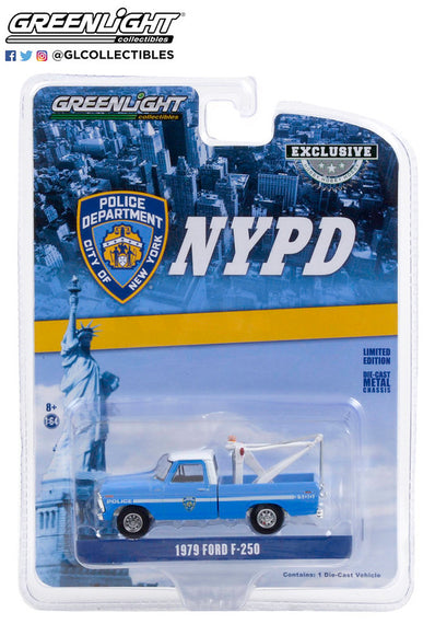 #30224 1/64th scale NYPD 1979 Ford F-100 Pickup Truck with Drop In Tow Hook  ***HOBBY EXCLUSIVE***