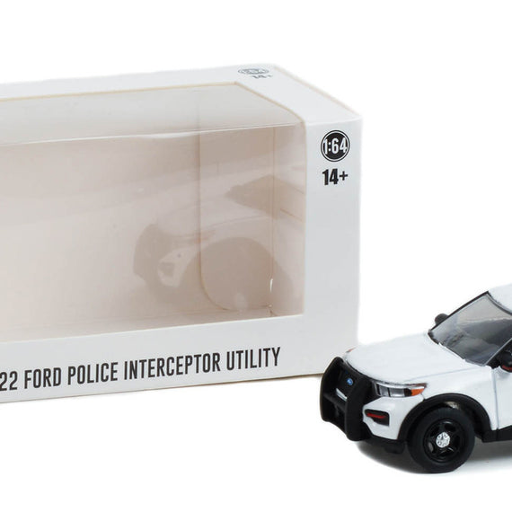 #43004 - 1/64th scale 2022 Ford Police Interceptor Utility (white)  ***HOBBY EXCLUSIVE***  WITH LIGHTBAR AND PUSHBAR