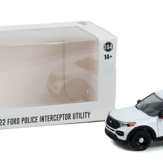 #43004A - 1/64th scale 2022 Ford Police Interceptor Utility (white)  ***HOBBY EXCLUSIVE***  WITHOUT LIGHTBAR OR PUSHBAR
