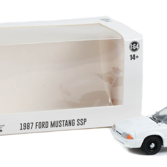 #43008 - 1/64th scale 1987-1993 Ford Mustang SSP (white)  ***HOBBY EXCLUSIVE***  WITH LIGHTBAR AND PUSHBAR