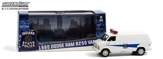 #86599 - 1/43rd scale Indiana State Police 1980 Dodge Ram B250 Van