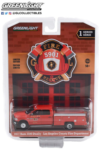 #67010-E - 1/64th scale Los Angeles County, California Fire Department 2017 Ram 3500 Dually Pickup Truck