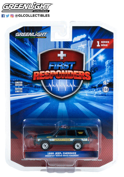 #67040-B - 1/64th scale Greenport, New York Rescue Squad Paramedic 1998 Jeep Cherokee