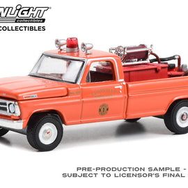 #67050-A - 1/64th scale Lionville Fire Company, Lionville, Pennsylvania 1970 Ford F-250 Pickup Truck with Fire Equipment, Hose, and Tank