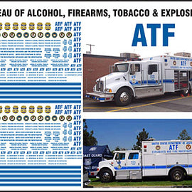 United States Bureau of Alcohol, Tobacco, and Firearms (BATF) Decals