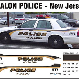 Avalon, New Jersey Police Decals