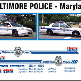 Baltimore, Maryland Police Decals