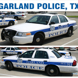 Garland, Texas Police Decals (mid 2000s graphics)