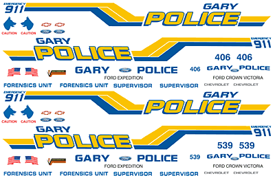 Gary, Indiana Police Decals – Conroy's Cruisers