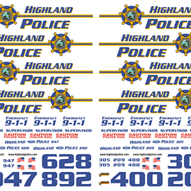 Highland, Indiana Police Decals