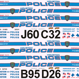 Houston, Texas Police Decals (early 2000s graphics)