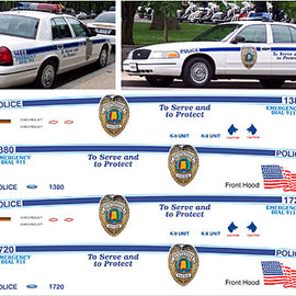 Huntsville, Alabama Police Decals (blue graphics)