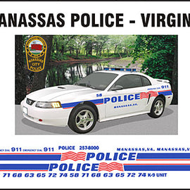 Manassas, Virginia Police Decals