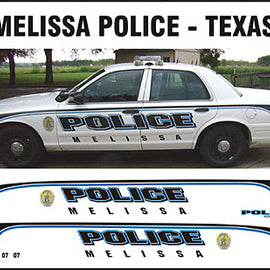 Melissa, Texas Police Decals