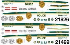 Miami-Dade, Florida Police Decals (old graphics)