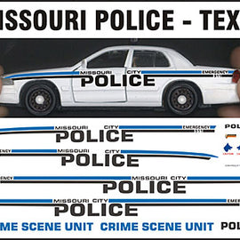 Missouri City, Texas Police Decals