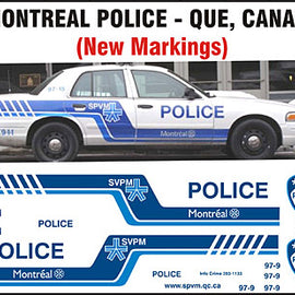 Montreal, Quebec, Canada Police Decals