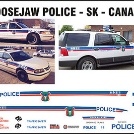 Moosejaw, Saskatchewan Police Decals