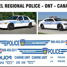 Peel Regional Police, Canada Decals (Old Graphics)