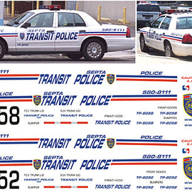 South Eastern Pennsylvania Transit Authority (SEPTA) Transit Police Decals