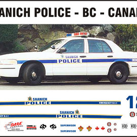 Saanich, British Columbia, Canada Police Decals