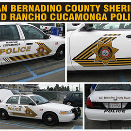 San Bernardino County, California Sheriff/Rancho Cucamonga, California Police Decals