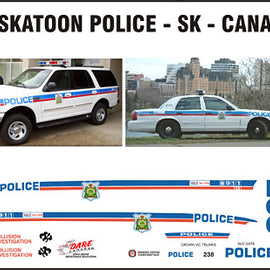 Saskatoon, Saskatchewan, Canada Police Decals