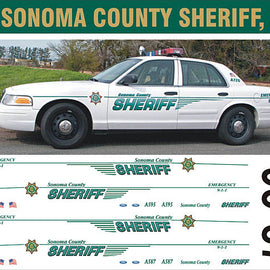 Sonoma County, California Sheriff Decals