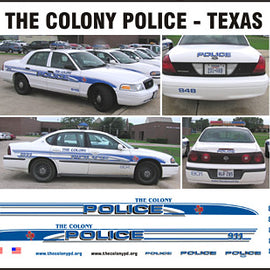 The Colony, Texas Police Decals