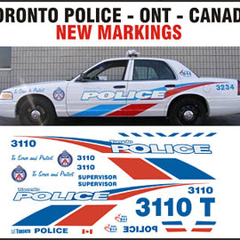 Toronto, Ontario, Canada Police Decals (old graphics)