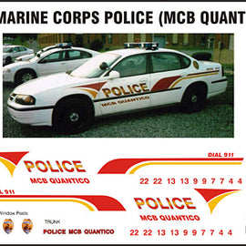 United States Marine Corps Base Quantico Police Decals