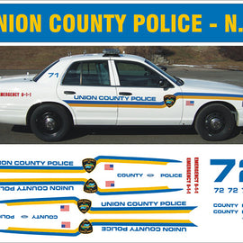 Union County, New Jersey Police Decals