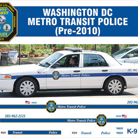 Washington, DC Metro Transit Police Decals