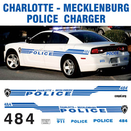 Charlotte-Mecklenburg, North Carolina Police Decals (Dodge Charger)