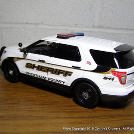 Custom 1/24th scale Cheatham County, Tennessee Sheriff Ford Police Interceptor Utility diecast car