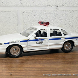 1/43rd scale Ontario Provincial Police (O.P.P.) older Ford Crown Victoria LOOSE