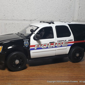 Custom 1/27th scale Temple, Texas Police Chevrolet Tahoe diecast model